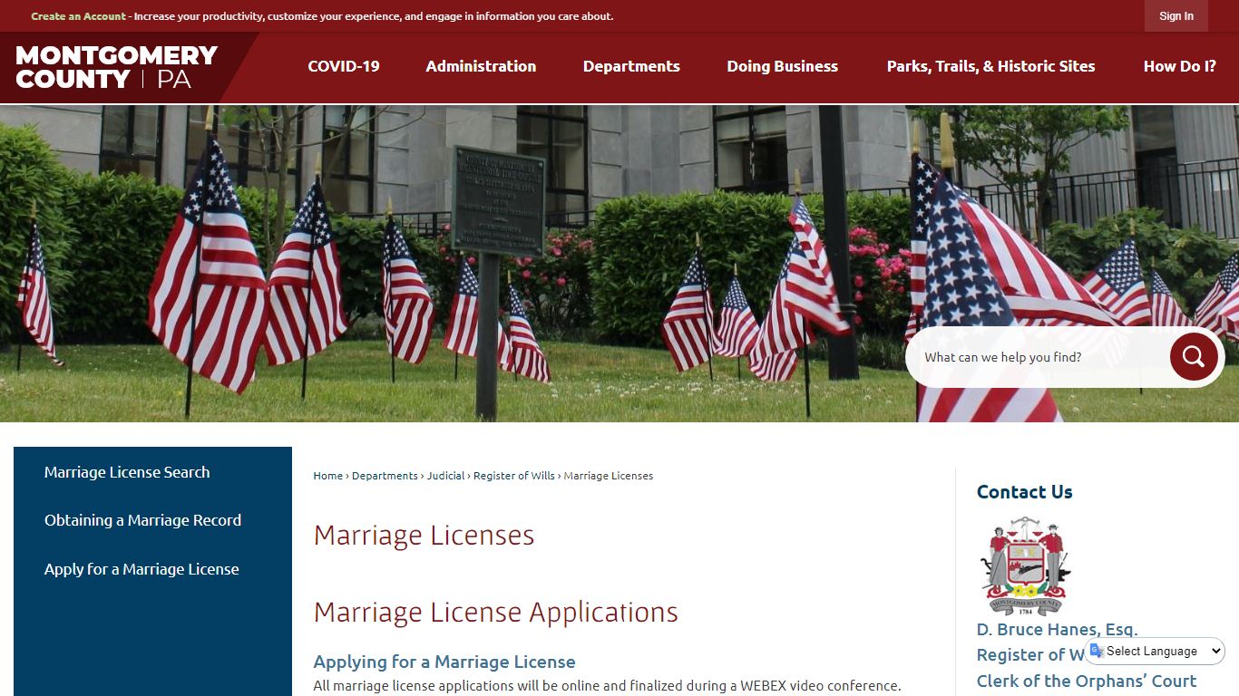 Marriage Licenses | Montgomery County, PA - Official Website